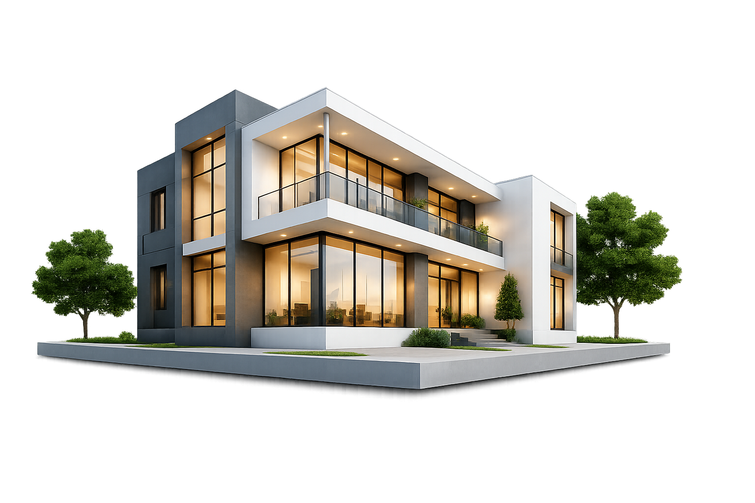 FAQ villa render illustration